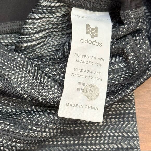 Ododos High Waist Black Gray Leggings Workout Yoga Size S - Picture 7 of 8